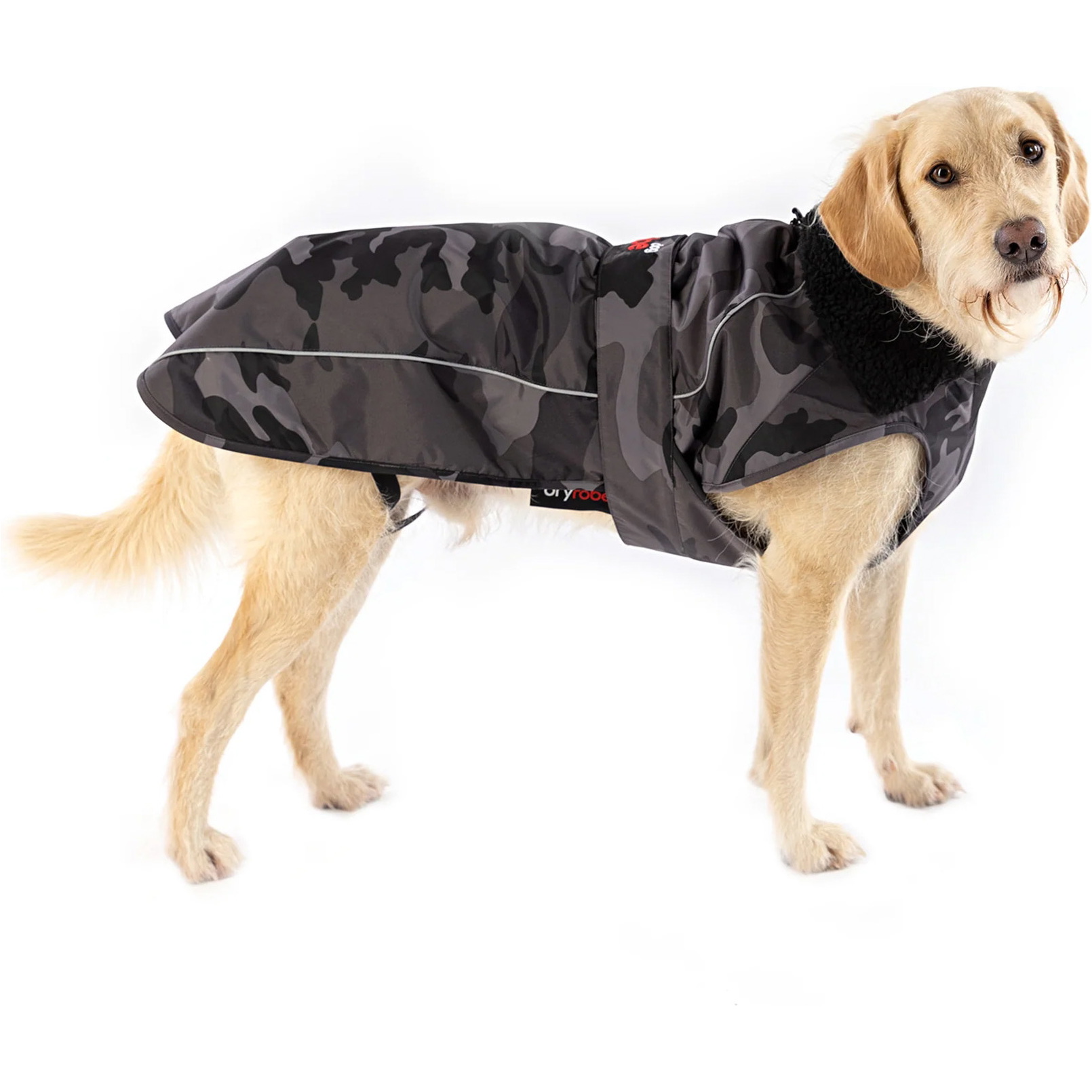 2026 Dryrobe Dog Coat V3DRDC - Black / Camo